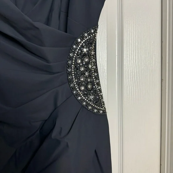 Alex Evenings Petite Beaded Ruched Sheath Dress - Picture 5 of 9